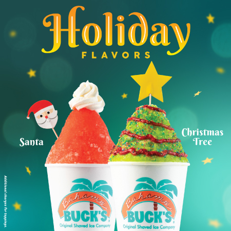 Holiday flavors snow cones
